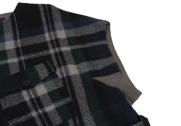 Y's Wool Blend Check Flannel Dress K-175956_008