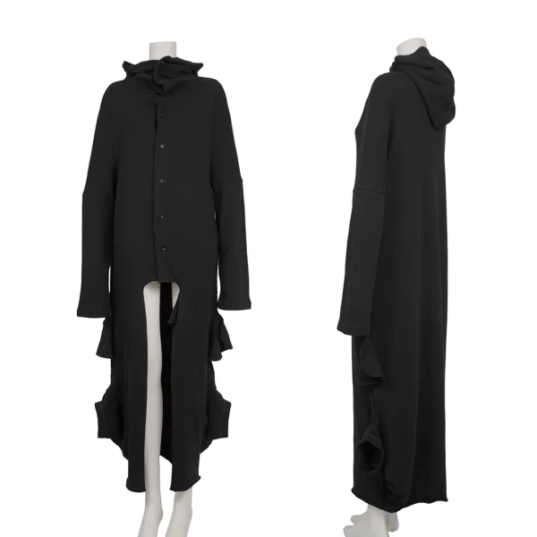 Y's Layered Design Knit Long Cardigan Black 2 K-175957_001