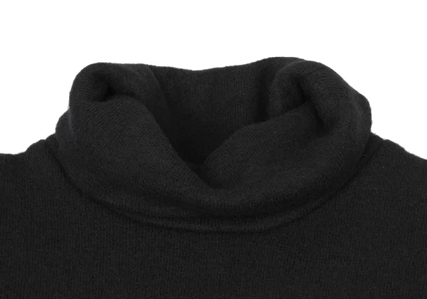 Y's Pleated Switching Turtleneck Sleeveless Knit Dress K-175958_005