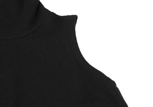 Y's Pleated Switching Turtleneck Sleeveless Knit Dress K-175958_006