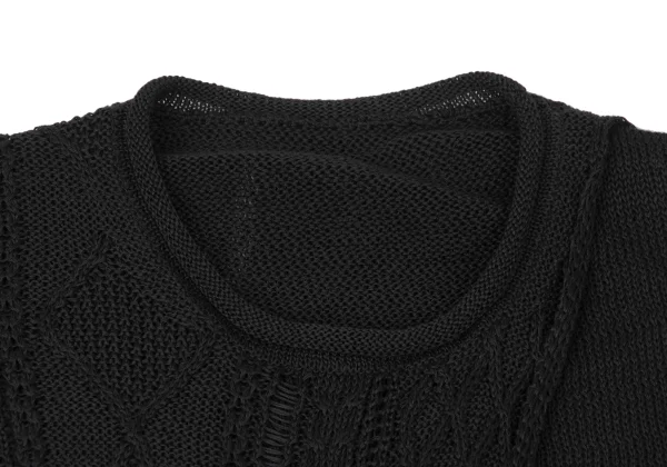 Y's Cotton Wrap Design Cable Knit Sweater K-175960_004