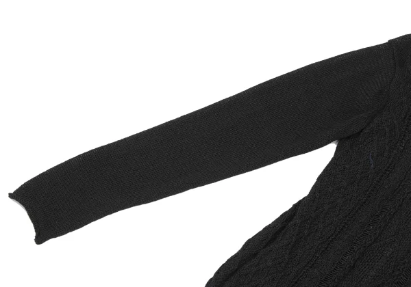 Y's Cotton Wrap Design Cable Knit Sweater K-175960_005