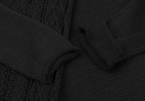 Y's Cotton Wrap Design Cable Knit Sweater K-175960_006