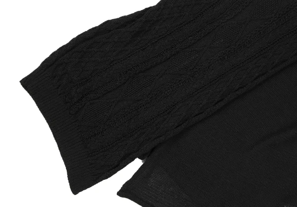 Y's Cotton Wrap Design Cable Knit Sweater K-175960_008