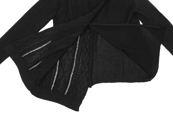 Y's Cotton Wrap Design Cable Knit Sweater K-175960_009