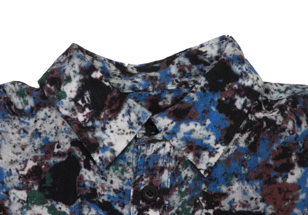 Y's Splash Print Wool Long Blouse K-175961_004