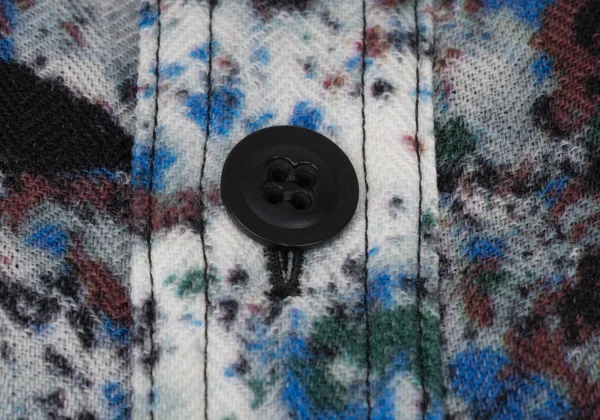 Y's Splash Print Wool Long Blouse K-175961_005