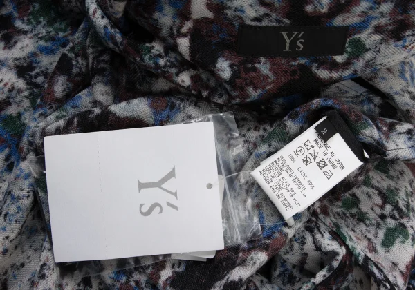 Y's Splash Print Wool Long Blouse K-175961_013