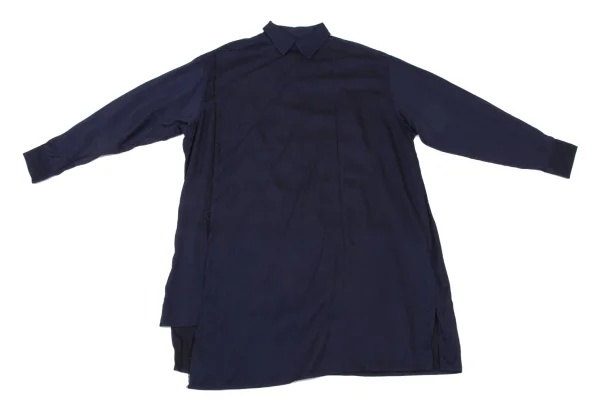 Y's Draped Design Cupro Long Blouse K-175962_002