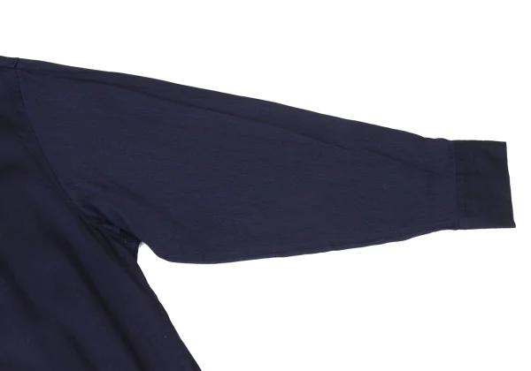 Y's Draped Design Cupro Long Blouse K-175962_005