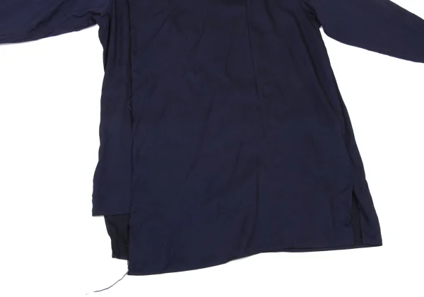 Y's Draped Design Cupro Long Blouse K-175962_007