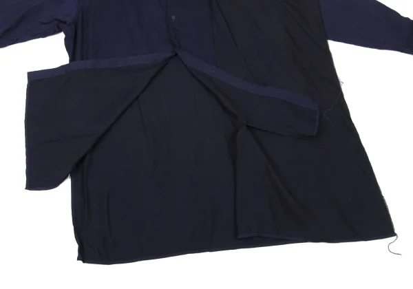 Y's Draped Design Cupro Long Blouse K-175962_011