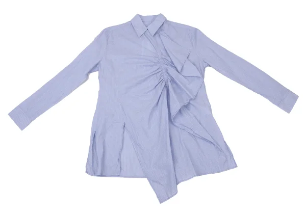 Y's Gathered Design Stripe Shirt K-175963_002