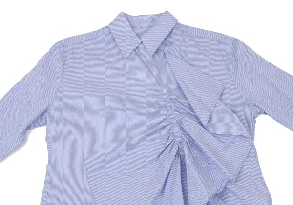 Y's Gathered Design Stripe Shirt K-175963_003