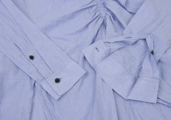 Y's Gathered Design Stripe Shirt K-175963_007