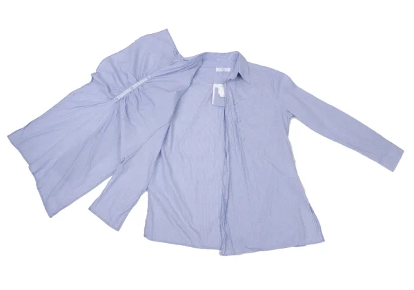 Y's Gathered Design Stripe Shirt K-175963_013