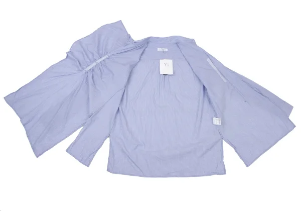 Y's Gathered Design Stripe Shirt K-175963_014