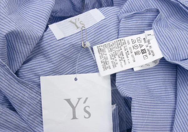 Y's Gathered Design Stripe Shirt K-175963_018