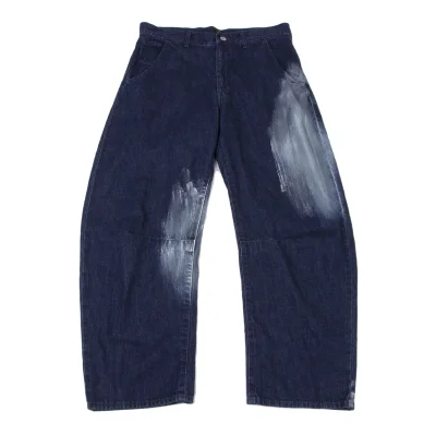 Y's Spotted Horse Painted Barrel Jeans