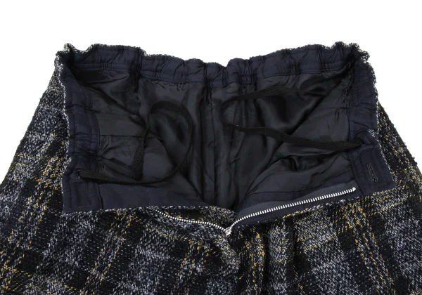 Y's Check Tweed Cropped Pants K-175970_005