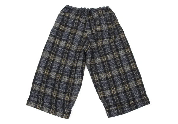 Y's Check Tweed Cropped Pants K-175970_008