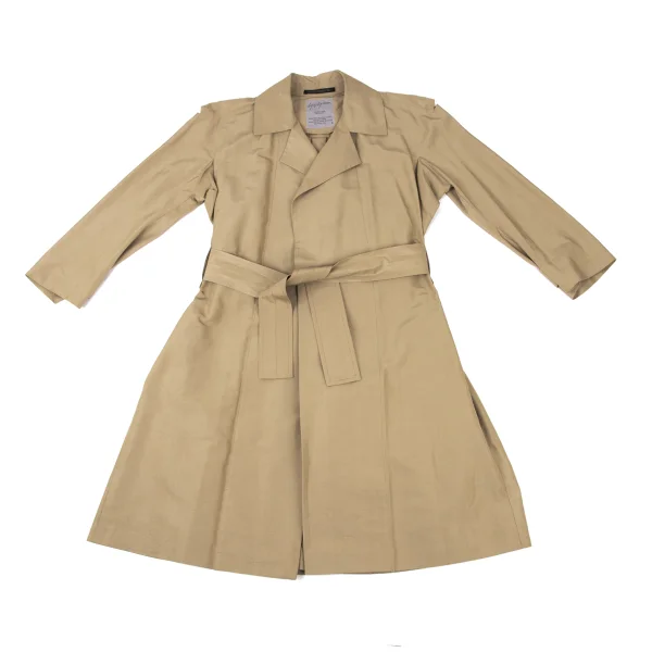 Yohji Yamamoto FEMME Cotton Silk Belted Trench Coat K-175982_002
