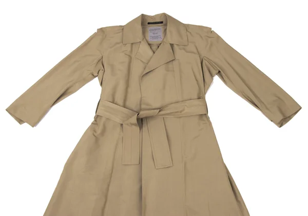 Yohji Yamamoto FEMME Cotton Silk Belted Trench Coat K-175982_003