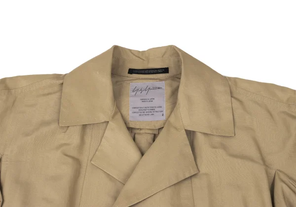Yohji Yamamoto FEMME Cotton Silk Belted Trench Coat K-175982_004