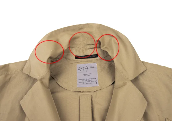 Yohji Yamamoto FEMME Cotton Silk Belted Trench Coat K-175982_005