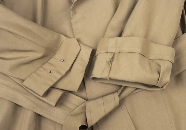 Yohji Yamamoto FEMME Cotton Silk Belted Trench Coat K-175982_011