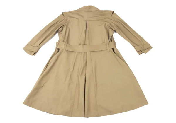 Yohji Yamamoto FEMME Cotton Silk Belted Trench Coat K-175982_016
