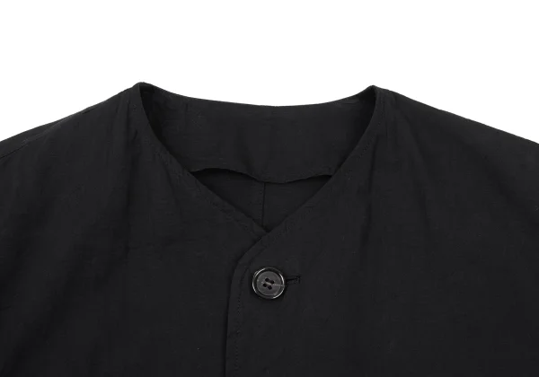 COMME des GARCONS HOMME Cotton Patch Pocket Collarless Jacket K-175983_004