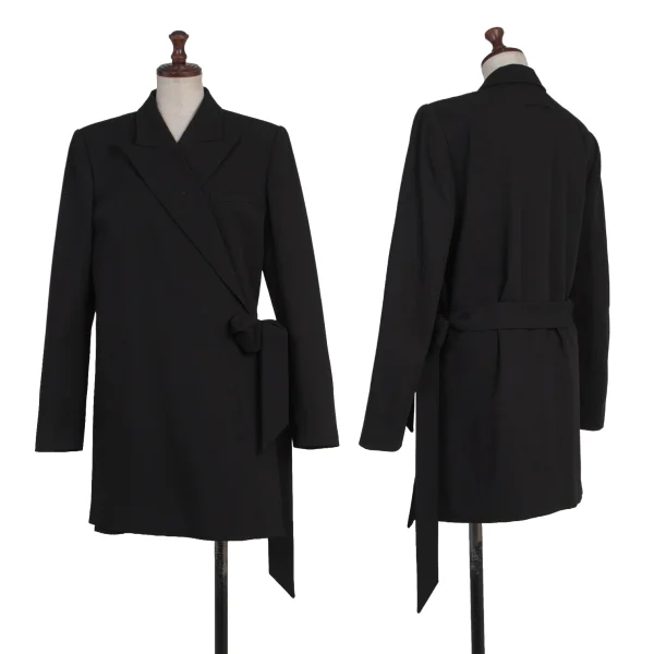 Jean Paul GAULTIER CLASSIQUE Strap Detail Peaked Lapel Jacket Black 40 K-175984_001