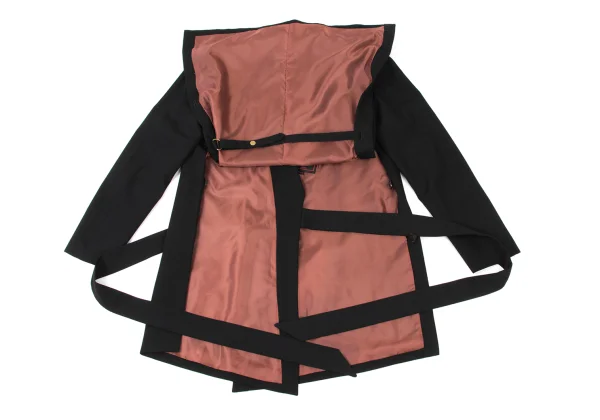 Jean Paul GAULTIER CLASSIQUE Strap Detail Peaked Lapel Jacket K-175984_017