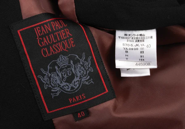 Jean Paul GAULTIER CLASSIQUE Strap Detail Peaked Lapel Jacket K-175984_019