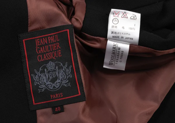 Jean Paul GAULTIER CLASSIQUE Strap Detail Peaked Lapel Jacket K-175984_020