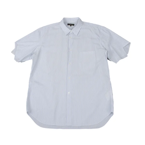 COMME des GARCONS HOMME PLUS Cotton Cut Sleeve Shirt Blue,White L K-175989_001