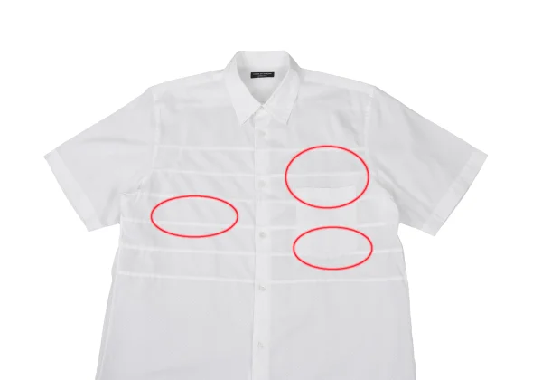 COMME des GARCONS HOMME PLUS Check Weave Pintuck Design Short Sleeved Shirt  K-175990_002