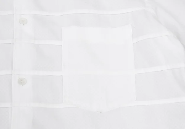 COMME des GARCONS HOMME PLUS Check Weave Pintuck Design Short Sleeved Shirt  K-175990_009
