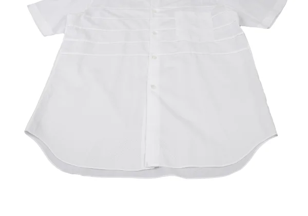 COMME des GARCONS HOMME PLUS Check Weave Pintuck Design Short Sleeved Shirt  K-175990_011