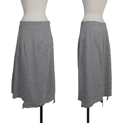 ISSEY MIYAKE FETE Printed Cotton Bias Switching Skirt