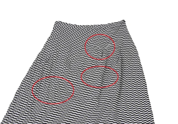 ISSEY MIYAKE FETE Printed Cotton Bias Switching Skirt K-175991_003