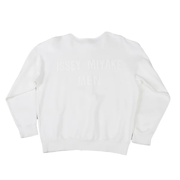 ISSEY MIYAKE MEN Back Logo Printed Cotton Sweatshirt  Ivory M K-175992_001