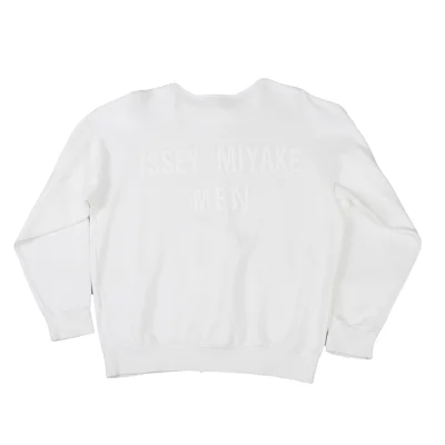 ISSEY MIYAKE MEN Back Logo Printed Cotton Sweatshirt 