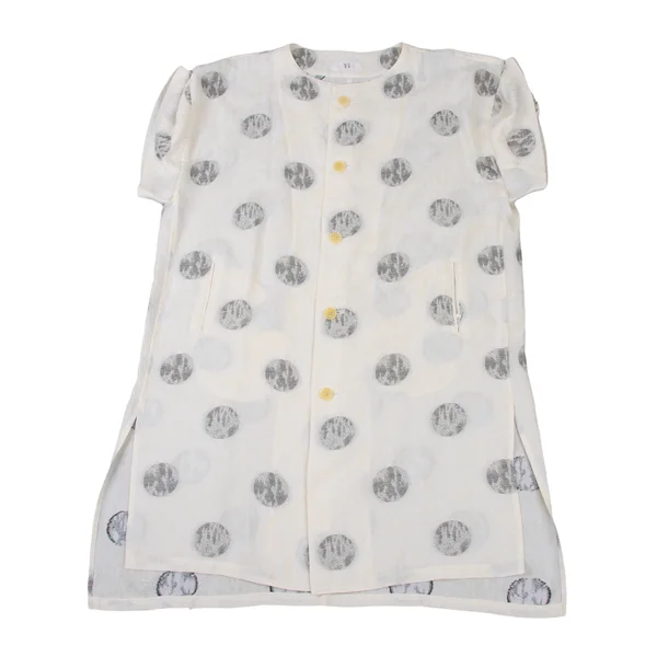 Y's Cotton Acetate Faded Dot Pattern Short Sleeve Dress K-175994_002