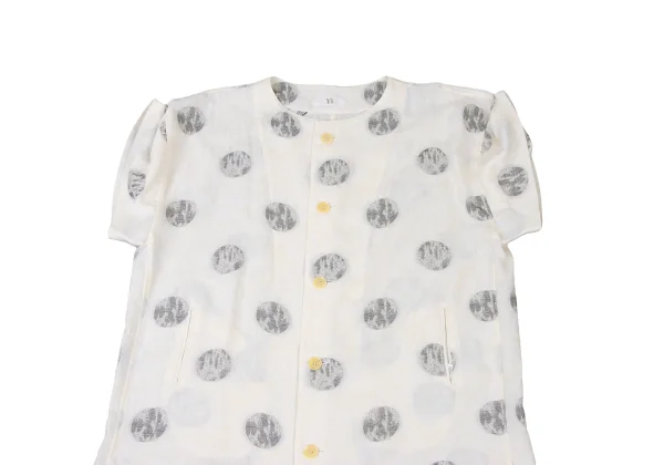 Y's Cotton Acetate Faded Dot Pattern Short Sleeve Dress K-175994_003
