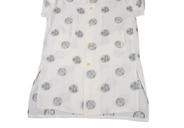 Y's Cotton Acetate Faded Dot Pattern Short Sleeve Dress K-175994_009