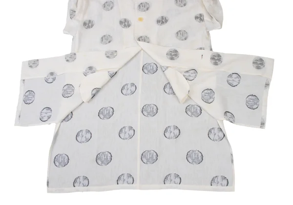 Y's Cotton Acetate Faded Dot Pattern Short Sleeve Dress K-175994_011