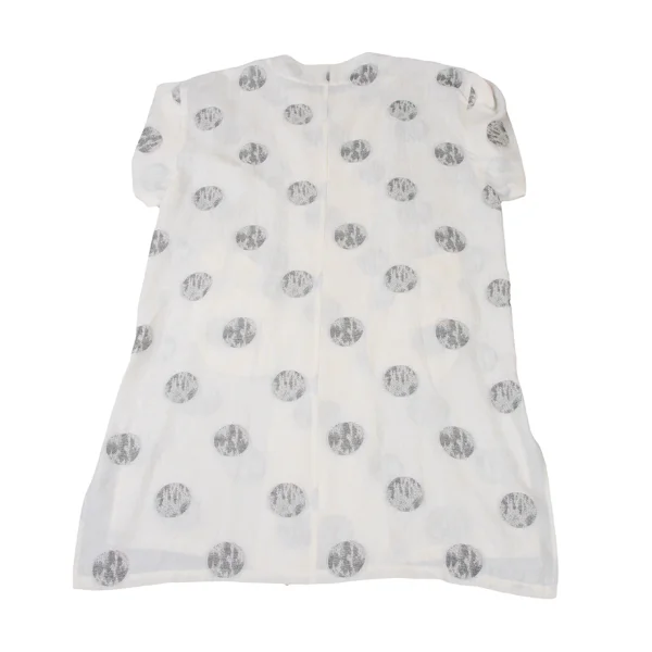 Y's Cotton Acetate Faded Dot Pattern Short Sleeve Dress K-175994_012