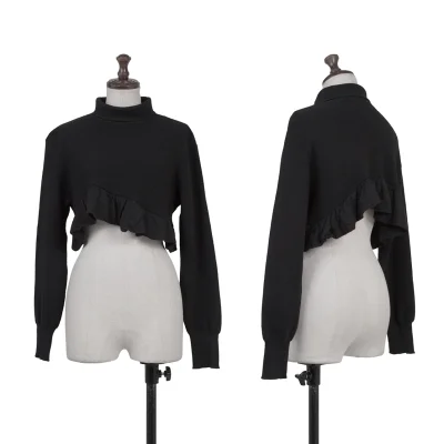 tricot COMME des GARCONS Hem Frill Cropped Wool Knit Sweater